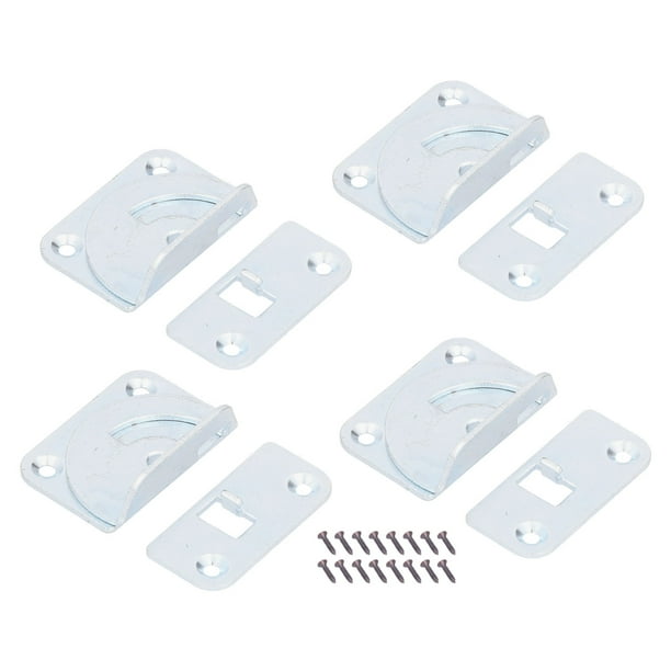 4 piezas de soporte de riel de cama de acero inoxidable resistente, accesorios de riel de cama para reposapiés de marco de cama