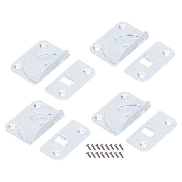 4 soportes para barandilla de cama de acero inoxidable de alta resistencia para reposapiés de marco de cama.