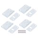 thumbnail image 1 of 4 piezas de soporte de riel de cama de acero inoxidable resistente, accesorios de riel de cama para reposapiés de marco de cama, 1 of 10