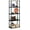 Black Grey, variant on SONGMY Turn-N-Tube Storage Shelves, 4-Tier Toolless Book Shelf, Corner Shelf, Toolless Open Shelves, for Organization and Storage, Living Room, Garage, Home Office, Sage Green