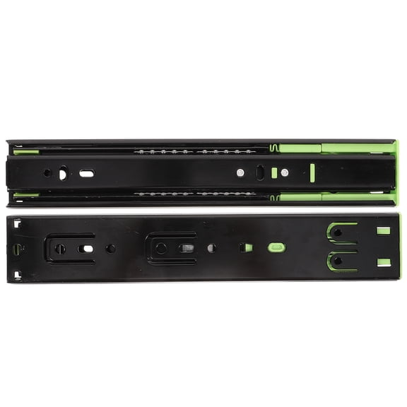 HOOWIFFY 2-Pack Wide Stainless Steel Drawer Slides Black Side Mount Push to Open Hardware