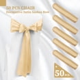 thumbnail image 4 of 50 PCS Satin Chair Sash Chair Decorative Bow Designed Chair Cover Chair Sashes for Thanksgiving Wedding Banquet Party Home Kitchen Decoration (Champagne,7 x 108 inch), 4 of 8
