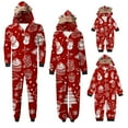 thumbnail image 4 of Odeerbi Christmas Onesie Pajamas for Family Holiday Sleep Jumpsuit Long Sleeve Family Christmas Pajamas Matching Sets Dad Parent Child Outfit Printed Loungewear Sleepwear Xmas PJs Set Red, 4 of 7