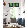 thumbnail image 2 of Halloween Valances for Windows Spooky Zombie Hand Window Curtain Rod Pocket Tombstones Creepy Cemetery Holiday Window Treatment Decor Valances for Kitchen Living Room Bedroom 42x12in, 2 of 7