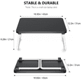 thumbnail image 3 of Artmeer Foldable Lap Desk for Bed and Couch, Portable Breakfast Serving Tray with Folding Legs, Bamboo Laptop Table, Bed Desk and TV Tray for Eating, Reading, Writing, Black, 3 of 7