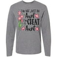 thumbnail image 3 of Inktastic I'm Not Just an Aunt, I'm a Great Aunt Flowers Long Sleeve T-Shirt, 3 of 5