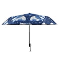 thumbnail image 2 of White Winter Polar Bears Compact Sun Umbrella Windproof Travel Umbrellas for Rain Strong Portable UV Protection, 2 of 8