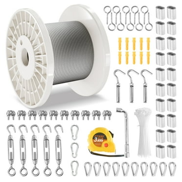 500 Ft Spool - 1/16 Inch 7x7 Stainless Steel Cable Wire Rope, T-304 Grade
