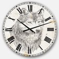 thumbnail image 1 of DesignArt Wolf Wild and Beautiful III Large Wall Clock, 1 of 2