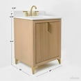 thumbnail image 2 of Turlington 24 in. Bath Vanity in Oak with White Quartz Top and Undermount Basin, 2 of 5