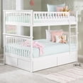 thumbnail image 2 of AFI Columbia Full Over Full Solid Wood Bunk Bed with 2 Storage Drawers in White, 2 of 10