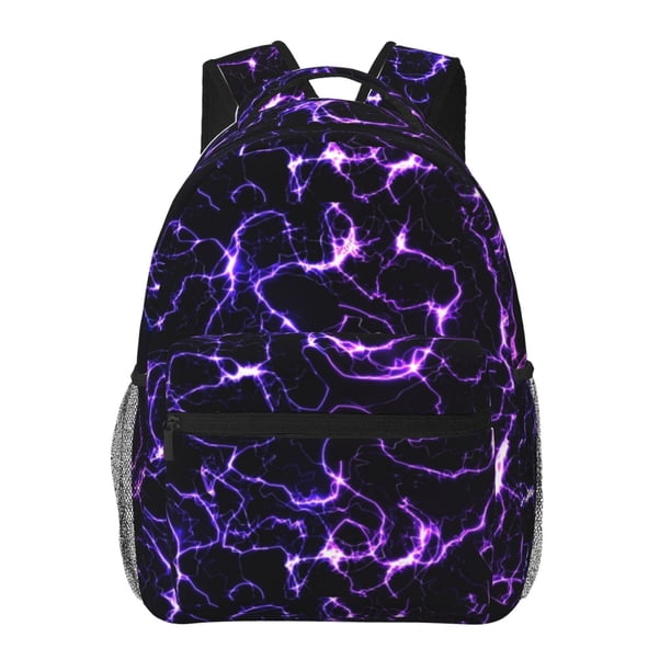 Disketp Galaxy Lightning Mochila Estampada para Hombre y Mujer – Mochila Ligera Clásica con Múltiples Bolsillos para Universidad, Trabajo y Viajes-One Size