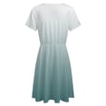 thumbnail image 5 of Blue And White Gradient Dress Summer Street Style Dresses Female Short Sleeve Printed Sundress, 5 of 7