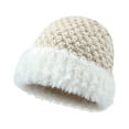 thumbnail image 2 of Winter Knit Beanie for Women Satin Lined Cable Thick Chunky Cap Cuff Beanie, 2 of 8