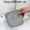 thumbnail image 3 of Juego de 4 coladores de pelo de ducha, Protector de drenaje de silicona con ventosa, colador de pelo, fregadero, colador de drenaje de ducha para cocina y baño brillar conciso, 3 of 7
