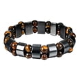 thumbnail image 2 of Pulsera Salvador Magnetoterapia Hematita Elásticos Mujeres Hombres, 2 of 9