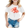 thumbnail image 3 of SNKSDGM Girls Girls Short Sleeve Tops Size 4T Clothes for Girls 10-12 Trendy Kids Erfly Print Short Sleeve T Shirt Tops Casual 3-4 Years, 3 of 3