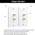 thumbnail image 4 of 4 Pack Single Gang 1.0 Speaker Wire Wall Plate (Banana Plug Wall Plate) for 1 Speaker, White, 4 of 7