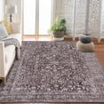 thumbnail image 4 of Area Rugs for Living Room Bedroom, Large Washable Rug, Vintage Floral Boho Non Slip Low Pile Carpet Indoor Dining Room Kids Room Brown 2 * 6 ft, 4 of 9