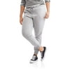 Junior's Plus Marled Knit Lounge Jogger with Ribbed Wasitband
