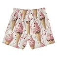 thumbnail image 7 of FORMRS Boys Swim Trunks Quick Dry Mesh Liner Boardshorts Sizes XS-XL, Pink Ice Cream Pattern, 7 of 7