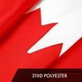 thumbnail image 5 of G128 Canada Canadian Flag | 2.5x4 Ft | ToughWeave Series Embroidered 210D Polyester | Country Flag, Embroidered Design, Indoor/Outdoor, Vibrant Colors, Brass Grommets, High Quality, 5 of 8
