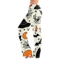 thumbnail image 2 of Womens Halloween Pajama Pants Soft Drawstring High Waist Sleepwear Pant Pumpkin Print Graphic Straight Leg Loungewear Bottoms, 2 of 5
