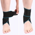 thumbnail image 3 of 1Pc Ankle Brace Anti-slip Elastic Bandage Comfortable Adjustable Breathable Joint Stability Sweat Absorption Protective Football Ankle Support for Fitness-Blue, 3 of 7