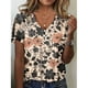 thumbnail image 2 of Blusas HOTYD para mujer, estampado floral bohemio, cuello en V, algodón S, 2 of 2