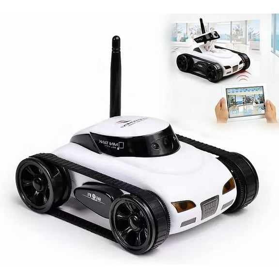 Robot Movable Camera Battery-Powered with Phone App, Night Vision Video Recording can be Raised and Lowered pet Camera