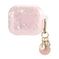 thumbnail image 2 of CASELIX AirPods Pro Case with Pearl Keychain Shell Pattern Cute Girls Woman Case for Airpods Pro Cases-Pink Pearl, 2 of 7