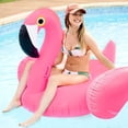 thumbnail image 5 of Wgthhk Large Inflatable Flamingo Pool Float Party Toys with Durable Handles, Summer Beach Float Swimming Pool Inflatables Ride-on Pool Toys Raft Lounge for Kids Teens(51"x 51" x 39"), 5 of 5