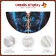 thumbnail image 4 of Daiia Cool Blue Light Wolf Drawing Merry Christmas Tree Skirt , Xmas Large Lace-up Tree Skirt, Santa Snowflakes Rustic Home Decorations New Year Party Farmhouse Decor-48", 4 of 7