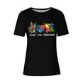thumbnail image 4 of ICHUANYI Womens T Shirt Summer Fashion Short Sleeve Crew Neck Print Loose Tops, 4 of 4