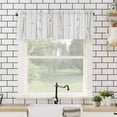thumbnail image 4 of Wood Grain Valances for Windows White Wood Stripe Texture Simple Style Country Rod Pocket Curtain Valance Window Treatment Short Curtains for Kitchen Living Room, 42"x12", 4 of 5