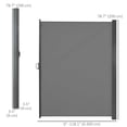 thumbnail image 3 of Outsunny 118" x 79" Retractable Side Awning Folding Privacy Screen Grey, 3 of 9