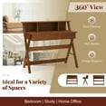 thumbnail image 6 of Gymax Home Office Desk w/ 3 Drawers Built-in Monitor Stand Storage Writing Desk, 6 of 10