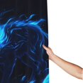 thumbnail image 3 of Shower Curtain, Blue Flames Black Fox Waterproof Fabric Plastic Shower Curtain, Drying Fast Bathroom Curtain with 9 Buttonholes, Ruffle Shower Curtain 60x72in, 3 of 8