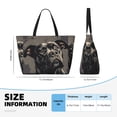 thumbnail image 4 of Naloa Vintage Dog Illustration Large Capacity Beach Bag, Waterproof Sandproof Beach Swim Pool Bag Tote Bag for Women, 4 of 7