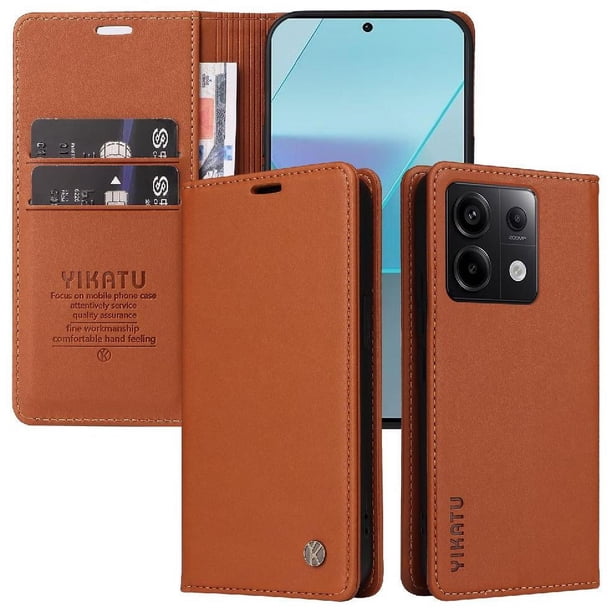 Funda para Xiaomi Redmi Note 13 Pro 5G Estuche de Cuero PU Tipo Cartera con Ranuras para Tarjetas y Cierre Magnético