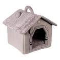 thumbnail image 2 of Casa para gatos, cama portátil para mascotas, cómoda perrera, accesorios para mascotas, cueva para gatitos, casa para perros, cabaña escondida, cama Gris, 2 of 10