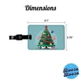 thumbnail image 3 of Christmas Patriotic Tree Ornaments Subtle Faux Leather Travel Luggage Tag, 3 of 7