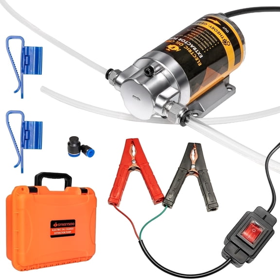 SYHXYSOO 12/24V 100W Electric Oil Extractor Pump,Fluid Transfer Pump for Engine/Gear Oil,Portable Oil Change Pump for Automotive,Boats, Cars, Trucks