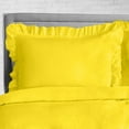 thumbnail image 2 of CCNY 100% Microfiber Duvet Cover with 2 Matching Pillowcases King/Cal King Size Trimmed Ruffle Pattern, Zipper Closure, Corner Ties (Yellow), 2 of 7