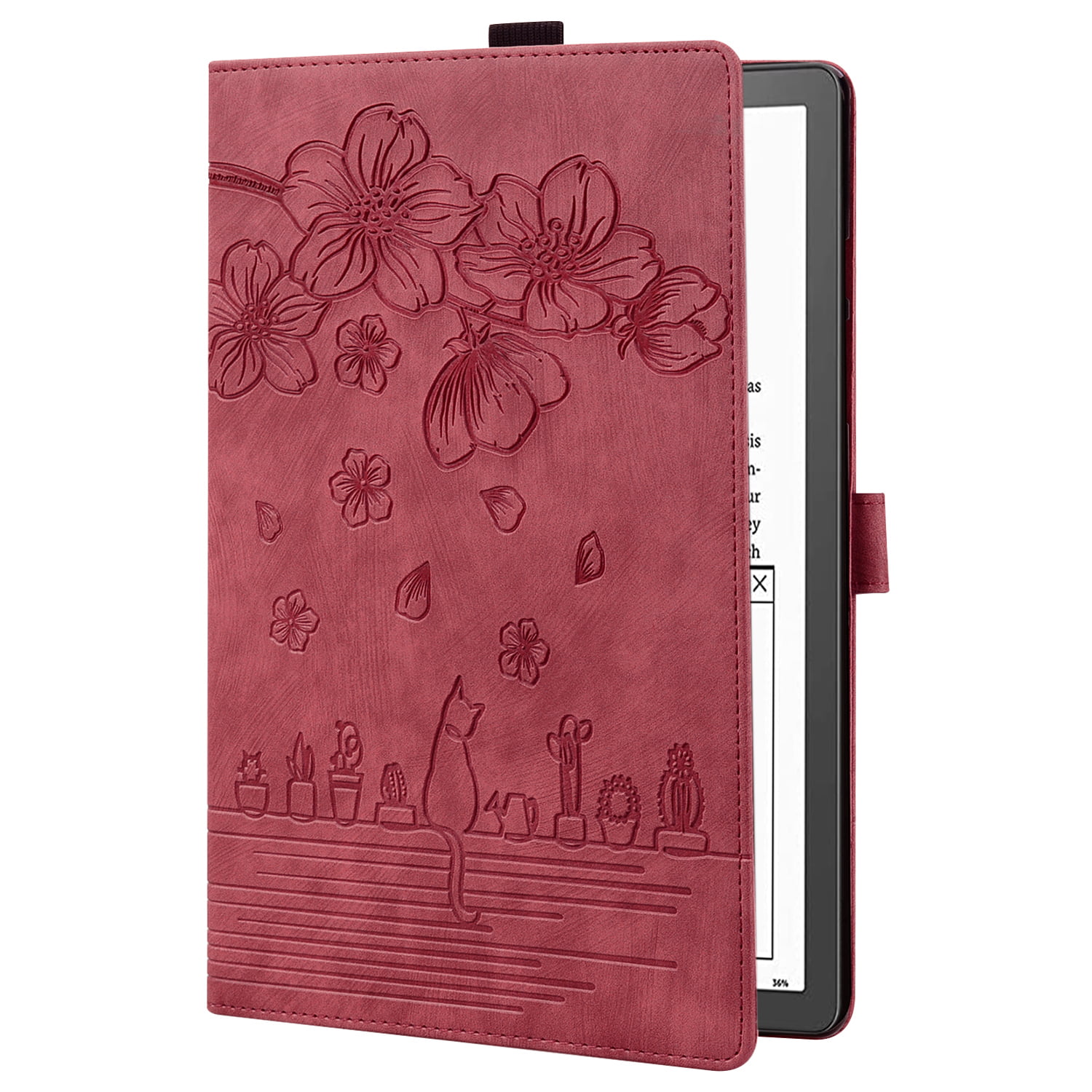 Handcrafted Distressed Leather Case Folio Cover for Kindle Scribe