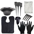 thumbnail image 3 of Juego de 9 Uds de tinte para el cabello, cuenco para teñir el cabello, cepillo para teñir, guantes para cubrir las orejas, capa para colorear el cabello para salón y uso doméstico, 3 of 7