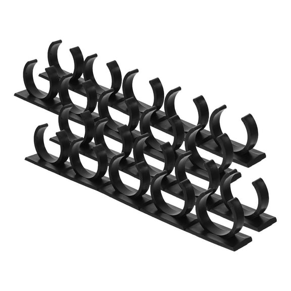 OATIPHO 4Pcs Kitchen Cabinet Door Spice Gripper Clips Plastic Black Space Saving Rack