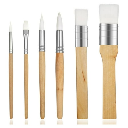 Art Paint Brushes Set 6Pieces Wooden Paintbrushes for Artists Adults Kids Body Face Painting,Acrylic Painting Watercolor,1set * paint brush set