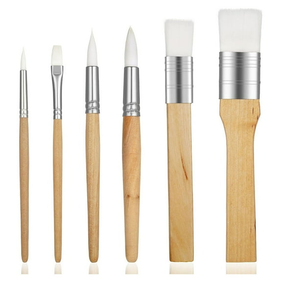 Art Paint Brushes Set 6Pieces Wooden Paintbrushes for Artists Adults Kids Body Face Painting,Acrylic Painting Watercolor,1set * paint brush set