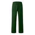 thumbnail image 5 of Green Work Pants for Women, Cotton Women'S Work Pants, Womens Work Pants Business Casual, Wide Leg Pants for Women, Solid Weekend Solid Color Palazzo Pants for Women Dressy, 5 of 6